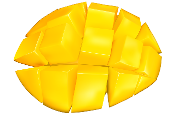 a sliced mango